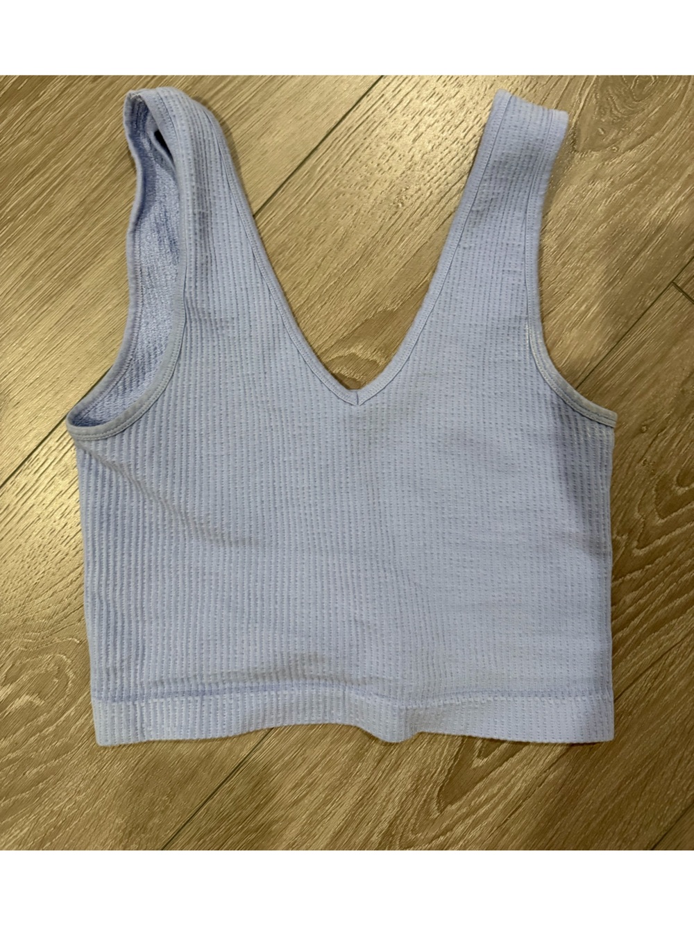 Free People Light Lavender Ribbed V-Neck Tank
